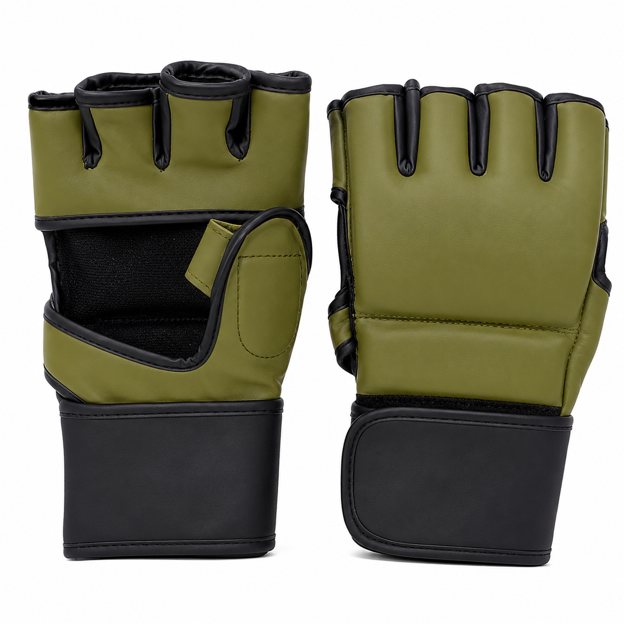 Training MMA Gloves  PU Leather  Henna Green Custom Combat Sports Manufacturer